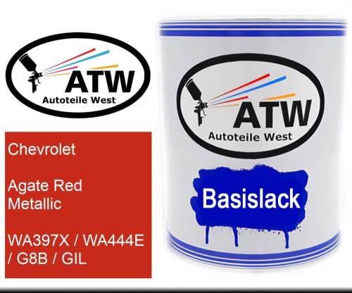 Chevrolet, Agate Red Metallic, WA397X / WA444E / G8B / GIL: 1L Lackdose, von ATW Autoteile West.